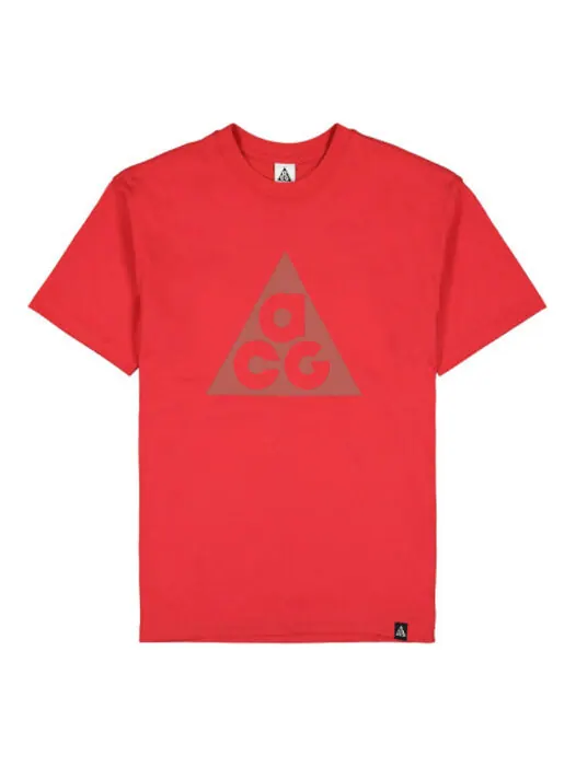 Футболка Men's Nike Triangle Logo Printing Sports Round Neck Short Sleeve Red T-Shirt — изображение 1 из 4, мульти