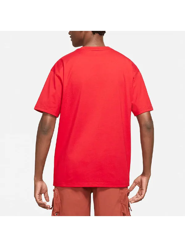 Футболка Men's Nike Triangle Logo Printing Sports Round Neck Short Sleeve Red T-Shirt — изображение 4 из 4, мульти