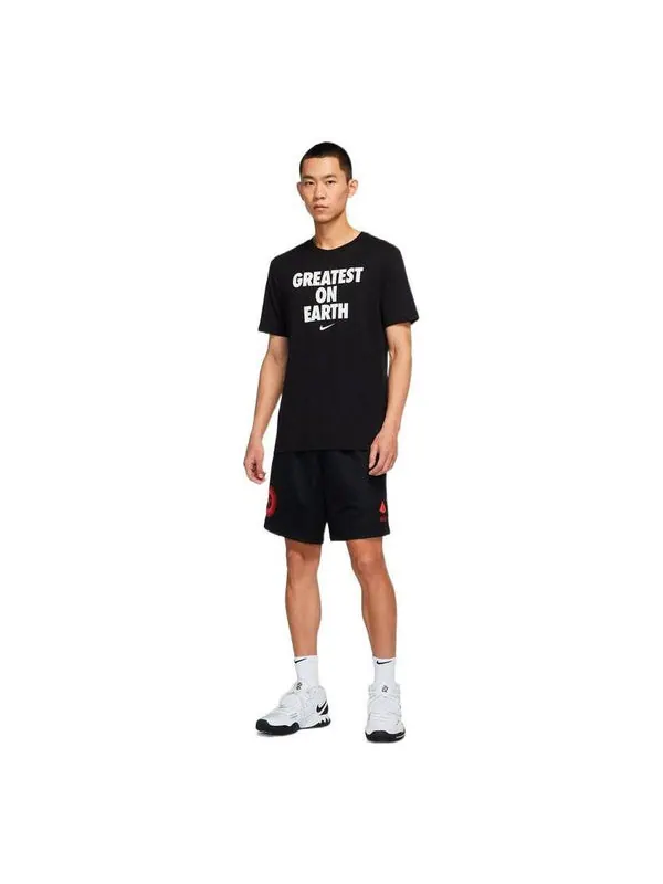 Футболка Men's Nike Greatest On Earth Alphabet Logo Printing Casual Short Sleeve Black — изображение 1 из 2, мульти