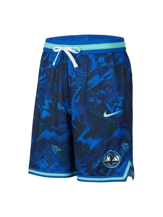Шорты men's dallas mavericks quick dry knit breathable sports basketball shorts blue Nike — изображение 1 из 3, синий