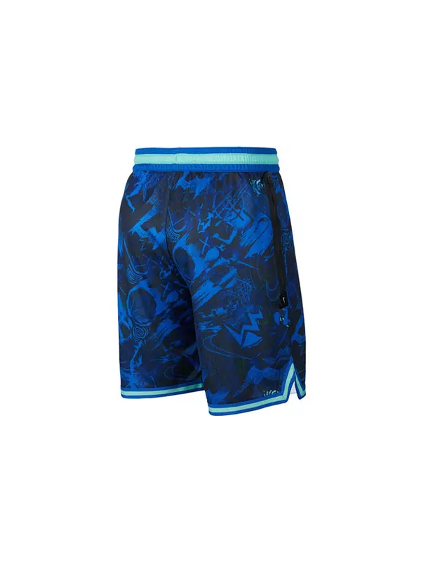 Шорты men's dallas mavericks quick dry knit breathable sports basketball shorts blue Nike — изображение 2 из 3, синий
