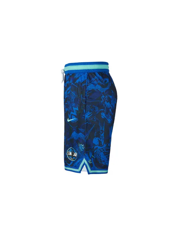 Шорты men's dallas mavericks quick dry knit breathable sports basketball shorts blue Nike — изображение 3 из 3, синий