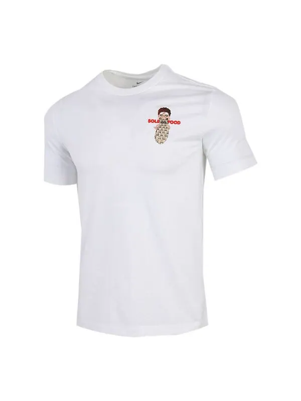Футболка men's athleisure casual sports round neck breathable short sleeve white t-shirt Nike — изображение 1 из 4, белый