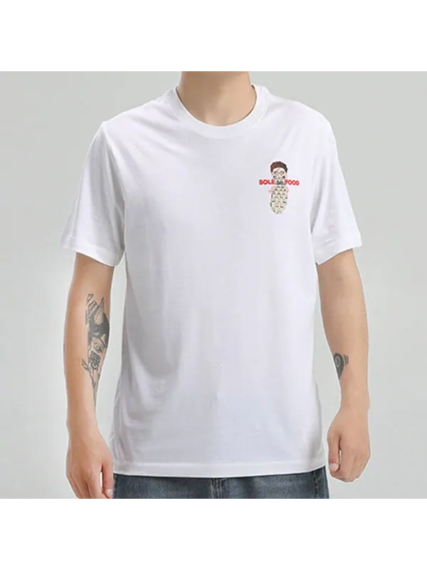 Футболка men's athleisure casual sports round neck breathable short sleeve white t-shirt Nike — изображение 2 из 4, белый