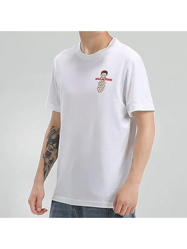 Футболка men's athleisure casual sports round neck breathable short sleeve white t-shirt Nike — изображение 4 из 4, белый