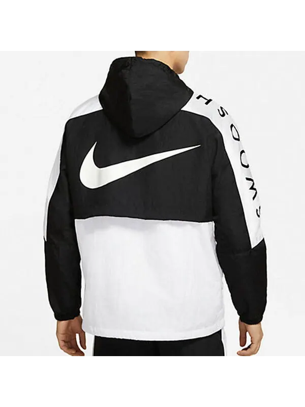 Куртка Nike Casual Sports Hooded Jacket Men's Black/White — изображение 4 из 4, белый