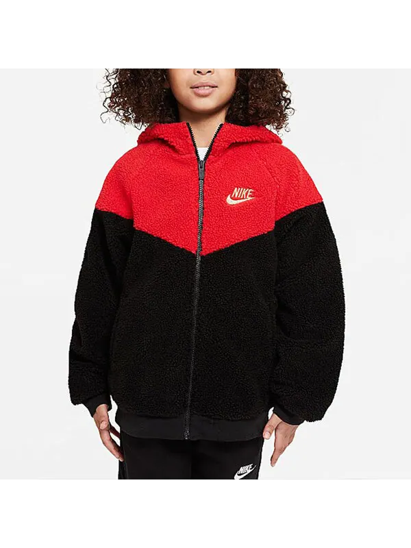 Куртка флисовая с капюшоном Nike — изображение 3 из 4, черный