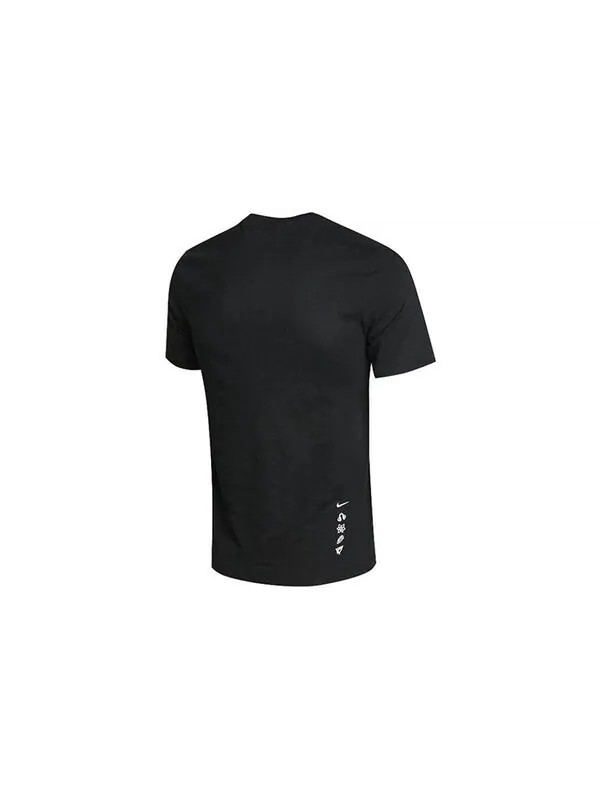 Футболка m nk graphic ss футболка с большим принтом алфавита спортивная с коротким рукавом Nike — изображение 2 из 4, черный