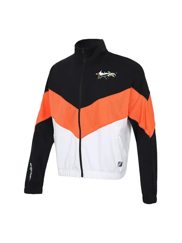 Куртка Nike Casual Woven Sports Stand Collar Jacket Black — изображение 1 из 4, черный