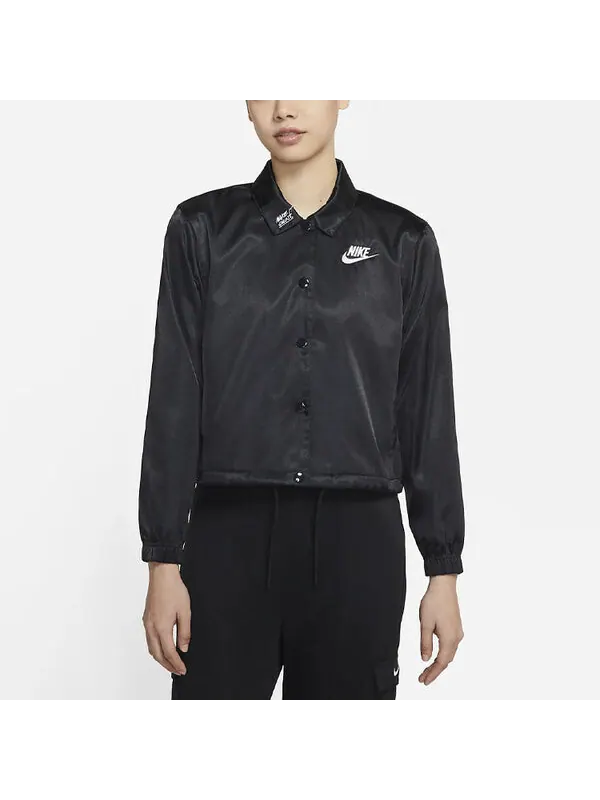 Куртка как w спортивная куртка jkt атласная женская Nike — изображение 4 из 4, черный