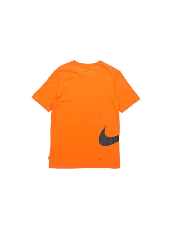 Футболка спортивная одежда swoosh club печать алфавит спорт круглый вырез короткий рукав оранжевый Nike — изображение 2 из 4
