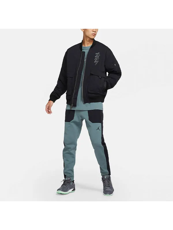 Куртка men's zion flight alphabet embroidered aviator woven padded clothes black jacket Air Jordan — изображение 3 из 3