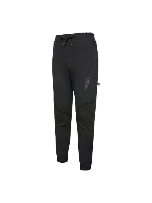 Спортивные штаны Air Jordan Zion Performance Alphabet Embroidered Solid Color Bundle Feet Sports — изображение 1 из 4, черный