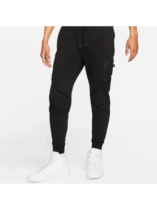 Спортивные штаны Air Jordan Zion Performance Alphabet Embroidered Solid Color Bundle Feet Sports — изображение 4 из 4, черный