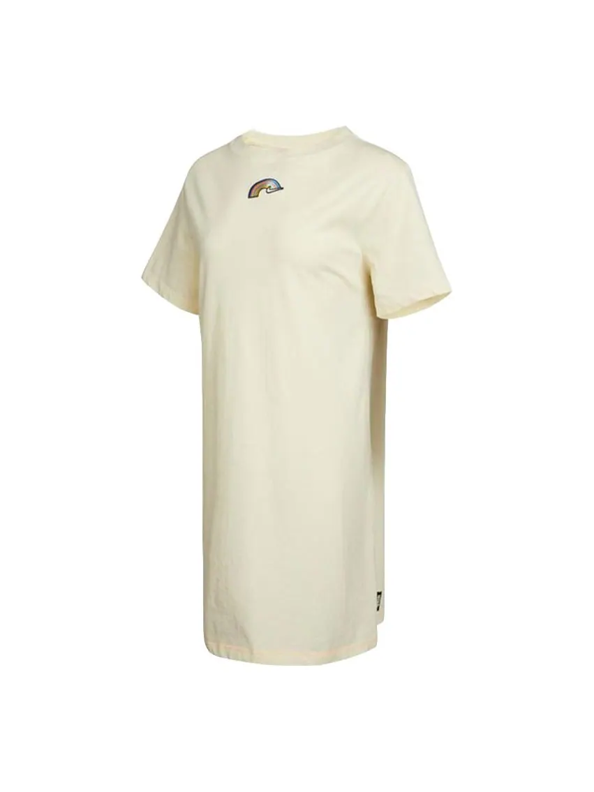 Платье (WMNS) Nike AS W Sportswear Nike Sportswear DRESS Tee COCONUT MILK — изображение 1 из 4, бежевый