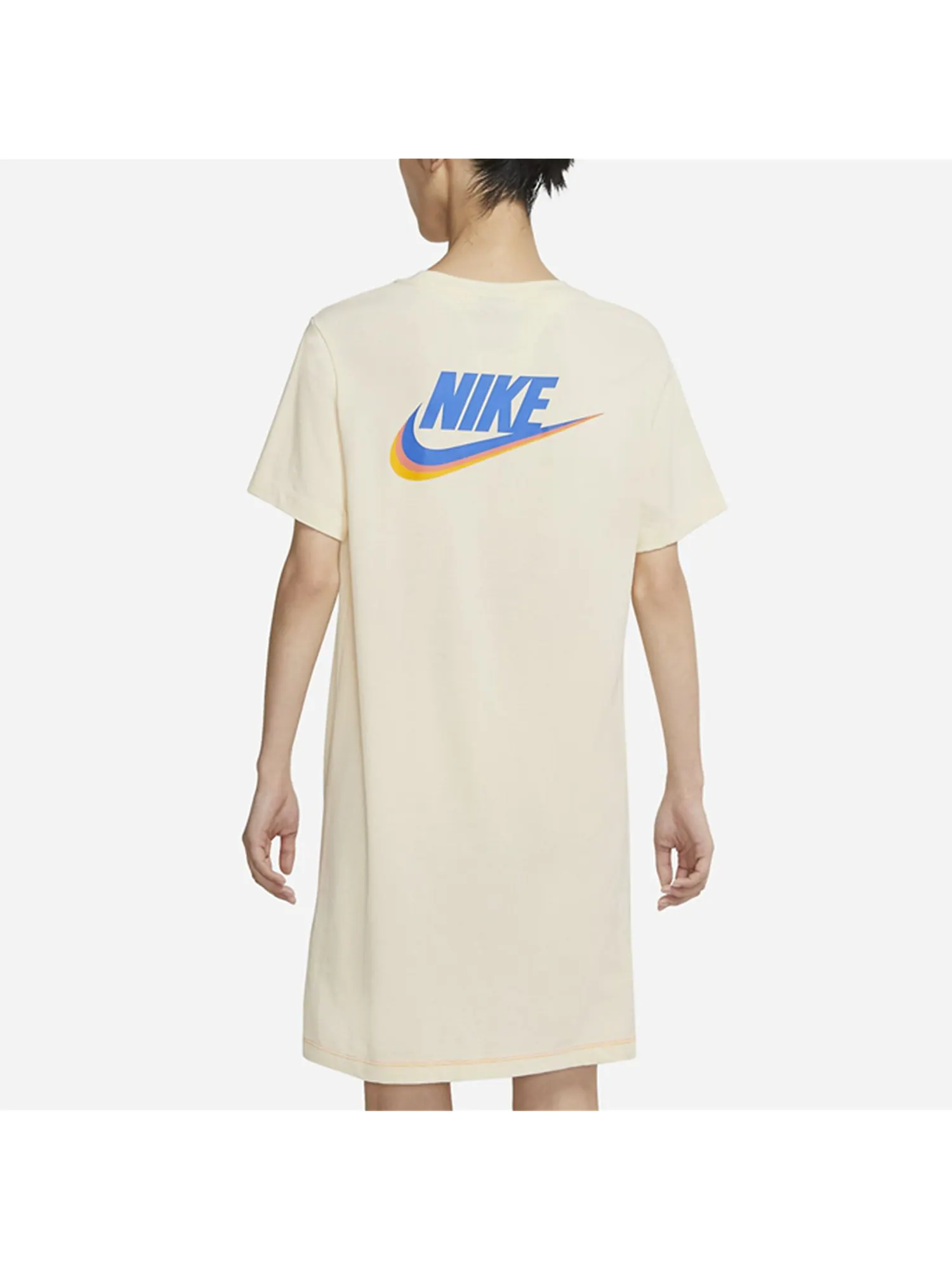 Платье (WMNS) Nike AS W Sportswear Nike Sportswear DRESS Tee COCONUT MILK — изображение 4 из 4, бежевый