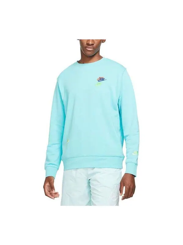 Свитера essential plus club french terry crewnck Nike — изображение 2 из 2, синий