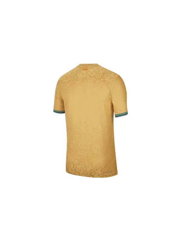 Футболка fc barcelona 22 23 dri fit adv матч выездная футболка Nike — изображение 4 из 4, желтый/мульти