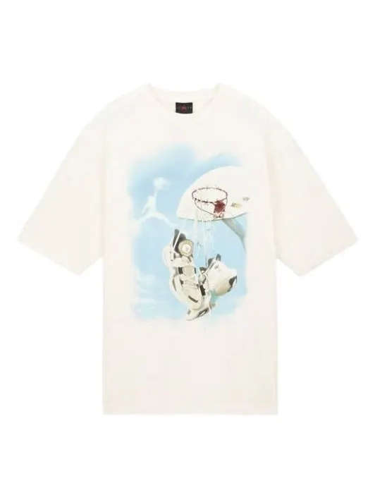 Футболка Men's Air Jordan x HTG Crossover Cartoon Printing Round Neck Short Sleeve Us Edition Light — изображение 1 из 3