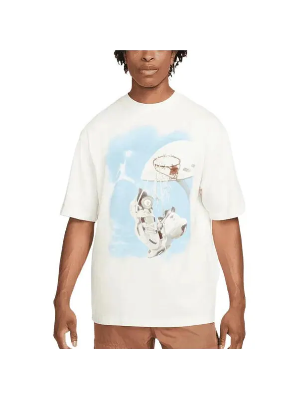 Футболка Men's Air Jordan x HTG Crossover Cartoon Printing Round Neck Short Sleeve Us Edition Light — изображение 2 из 3