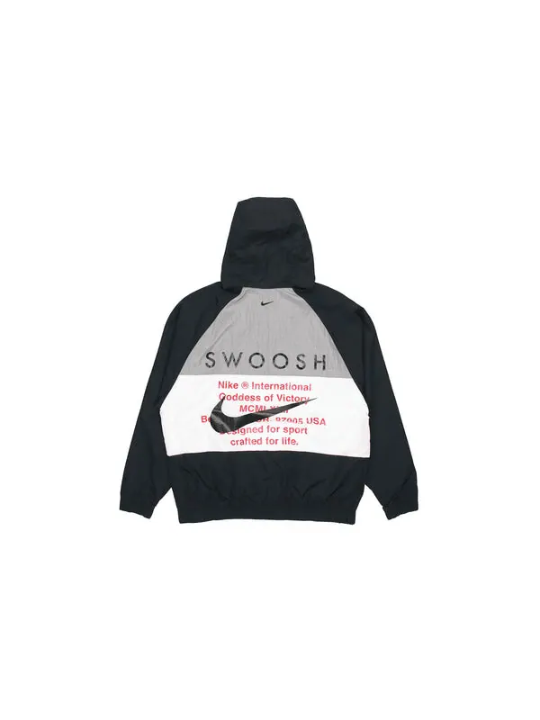 Куртка swoosh windproof sports woven hooded jacket black Nike — изображение 2 из 4, черный