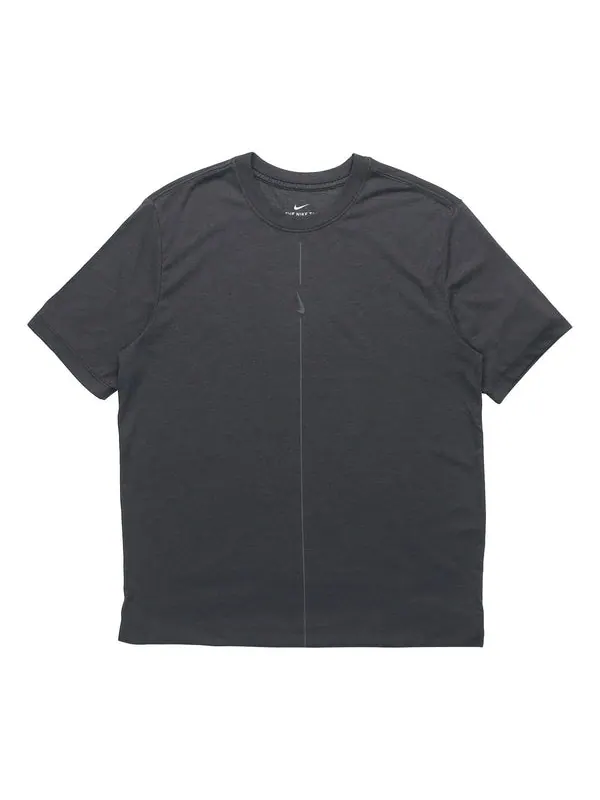 Футболка yoga dri-fit solid color quick dry sports short sleeve black Nike — изображение 1 из 3, черный