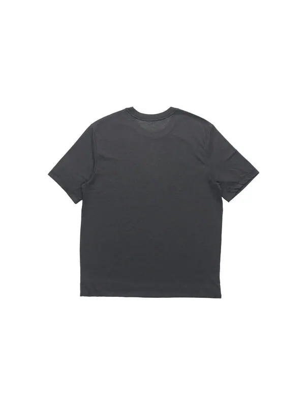 Футболка yoga dri-fit solid color quick dry sports short sleeve black Nike — изображение 2 из 3, черный