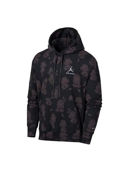 Толстовка Air Jordan x A Ma Manire SS22 Flowers Printing Full Print Long Sleeves Autumn Asia — изображение 1 из 4, черный