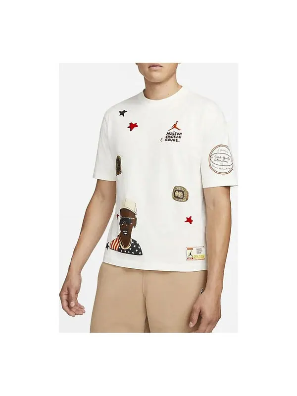 Футболка x maison chteau rouge aj2 tee 'sail' Air Jordan — изображение 1 из 3, белый