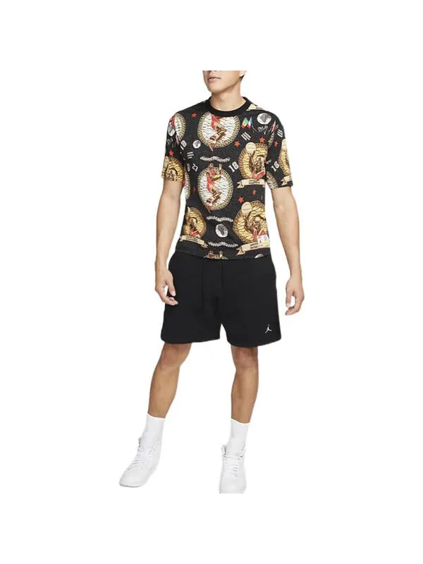 Футболка x maison chateau rouge t-shirt 'black' Air Jordan — изображение 3 из 4, черный