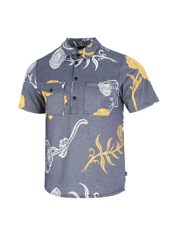 Рубашка men's sb skateboard full print casual short sleeve shirt blue Nike — изображение 1 из 4, мульти