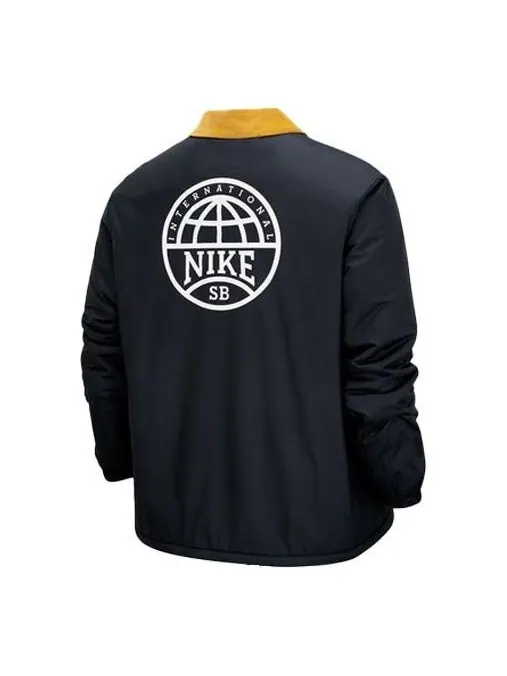 Куртка Nike SB Skateboard Logo Casual Sports Skateboard lapel Jacket Black — изображение 1 из 4, черный