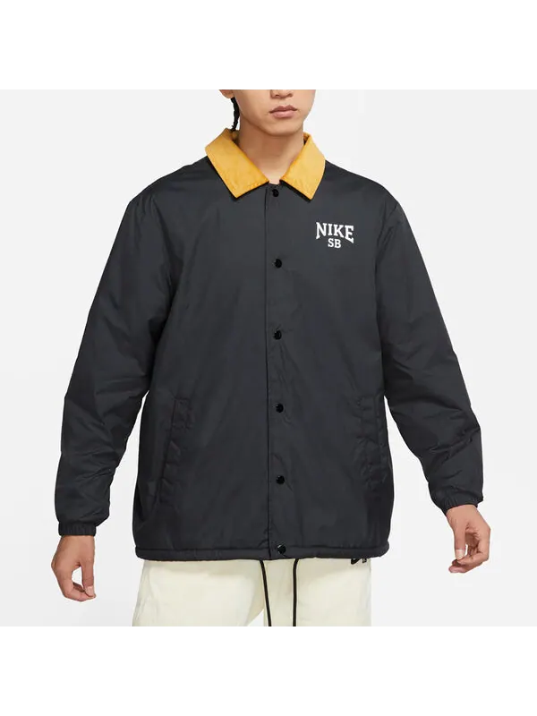 Куртка Nike SB Skateboard Logo Casual Sports Skateboard lapel Jacket Black — изображение 4 из 4, черный