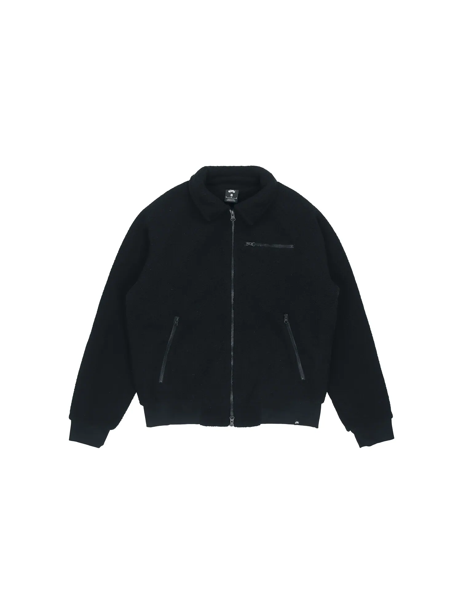 Куртка Nike SB Sherpa Casual Zipper Design lapel Skateboard — изображение 1 из 1, черный