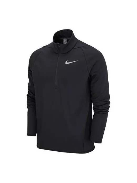 Толстовка Men's Nike Training Quick Dry Easy To Take Off Sports Half Zipper Jacket Black — изображение 1 из 2, мульти