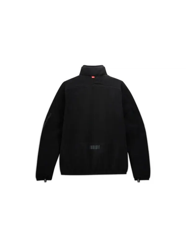 Толстовка x travis scott solid color half zipper pocket stand collar casual jacket 'black' Nike — изображение 2 из 4, черный