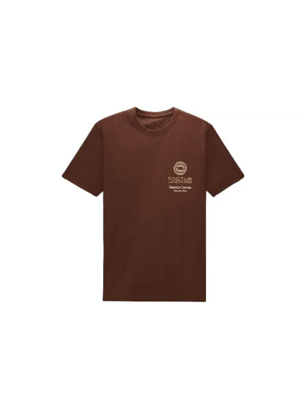 Футболка x travis scott bh t-shirt 'cocao wow' Nike — изображение 2 из 4, коричневый