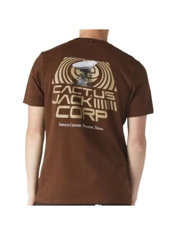 Футболка x travis scott bh t-shirt 'cocao wow' Nike — изображение 4 из 4, коричневый