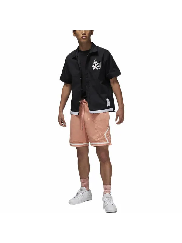 Рубашка men's logo embroidered casual short sleeve shirt black Air Jordan — изображение 3 из 4, мульти