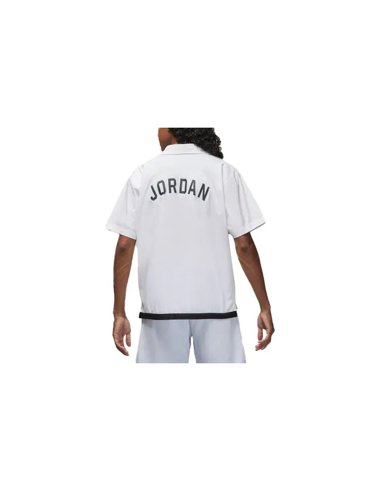 Рубашка Air Jordan Solid Color Embroidered Alphabet Short Sleeve Shirt Men's White Gift for Him — изображение 2 из 3, белый