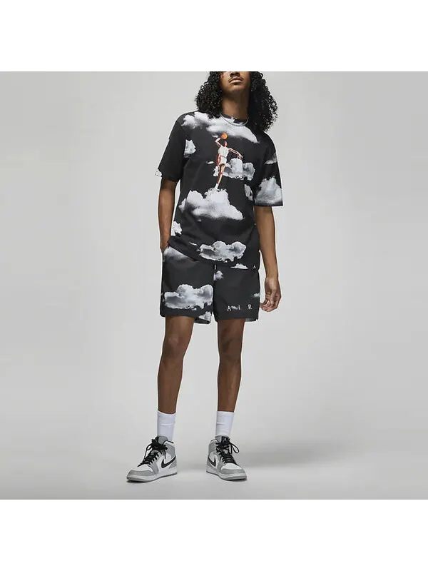 Футболка Men's Air Jordan Casual Printing Round Neck Pullover Short Sleeve Black T-Shirt — изображение 4 из 4, мульти