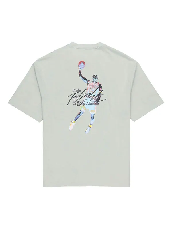 Футболка Men's Air Jordan Back Character Alphabet Printing Casual Round Neck Short Sleeve Water — изображение 1 из 4, мульти