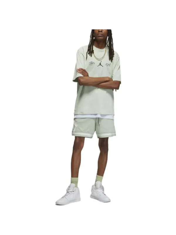 Футболка Men's Air Jordan Back Character Alphabet Printing Casual Round Neck Short Sleeve Water — изображение 3 из 4, мульти