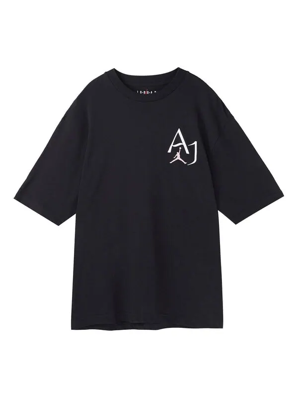 Футболка Men's Air Jordan Alphabet Character Printing Casual Short Sleeve Black T-Shirt — изображение 1 из 4, мульти
