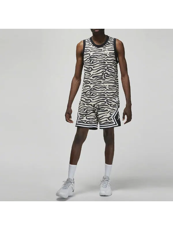 Майка Men's Air Jordan Irregular Texture Alphabet Printing Mesh Training Sports Pearl White Vest — изображение 3 из 3, мульти