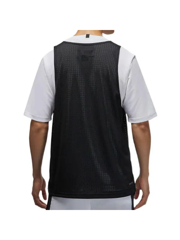 Футболка Men's Air Jordan Colorblock Casual Sports Two-Piece Round Neck Short Sleeve Black T-Shirt — изображение 4 из 4
