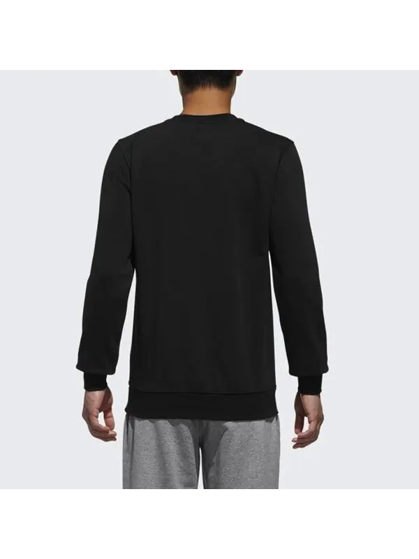 Толстовка adidas neo M Fav Swt 1 Sports Running Printing Stripe Round Neck Pullover Black — изображение 4 из 4, черный