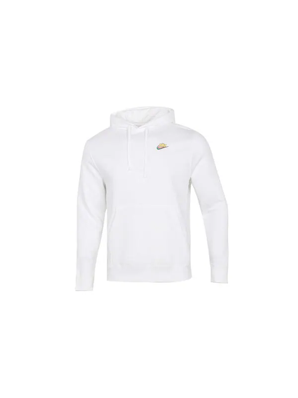 Толстовка Men's Nike Sportswear Keep It Clean Casual Sports Pullover Fleece Lined White — изображение 2 из 4, белый