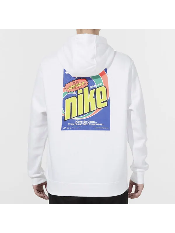 Толстовка Men's Nike Sportswear Keep It Clean Casual Sports Pullover Fleece Lined White — изображение 4 из 4, белый