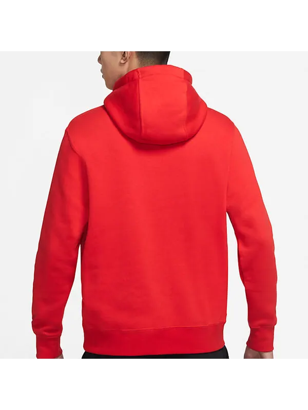Толстовка Men's Nike Sportswear Shoes Box Fries Printing Fleece Stay Warm Sports Red — изображение 4 из 4, красный